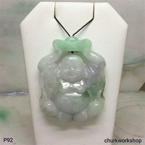 Jade Happy Buddha Pendant Buddha Pendant Jade Churk Work Shop