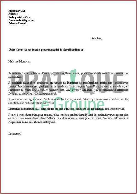 Lettre De Motivation Conducteur Poids Lourd Modèles2Lettres