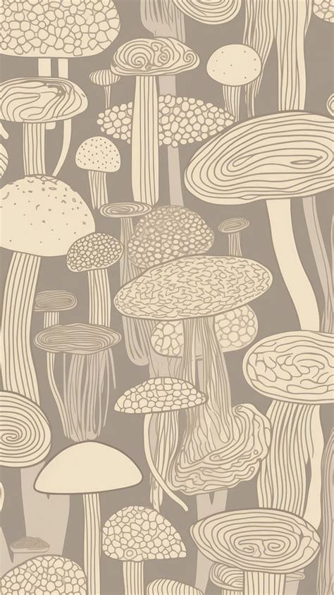 Mushroom pattern wallpaper fungus. AI | Premium Photo Illustration ...