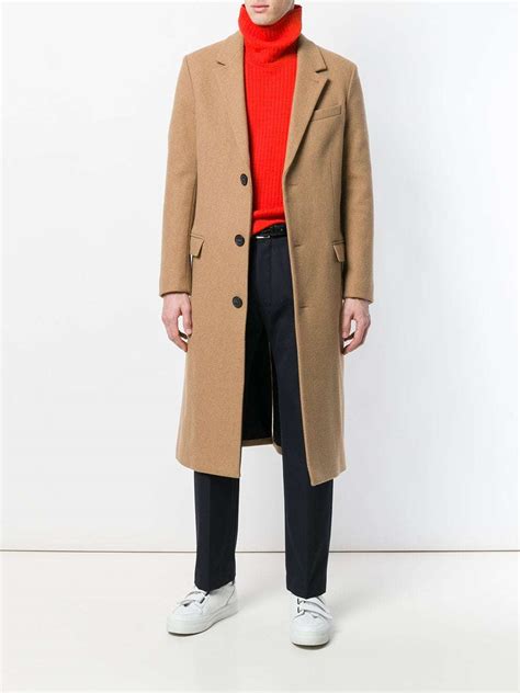 AMI Alexandre Mattiussi Three Buttons Long Coat, $949 | farfetch.com ...