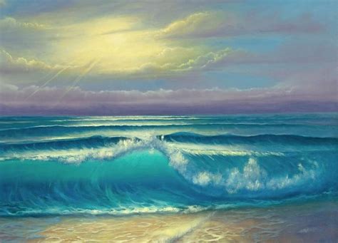 SEASCAPE Oil PAINTING - Ocean Art Beach Scene