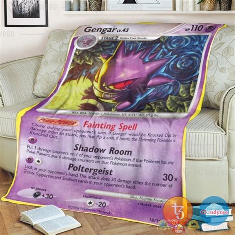 Pokemon Gengar And Mimikyu Gx Soft Blanket Hot Sale 2023