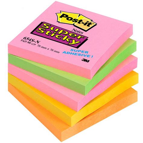 Post it Bloco Super Sticky 76 x 76 mm Cores Coleção da Cidade do Cabo