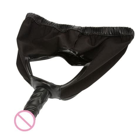 Culotte En Cuir Avec Godemichet Anal Plug De P Nis Faux Cuir Latex Pour