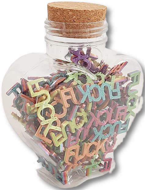 Amazon Jar Of Fucks5ozGift Jar Fucks To Give Fuck 3D Printed Cutout Letter Piece Bad Mood