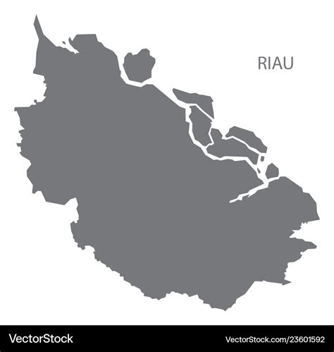 Riau Indonesia Map Grey Royalty Free Vector Image