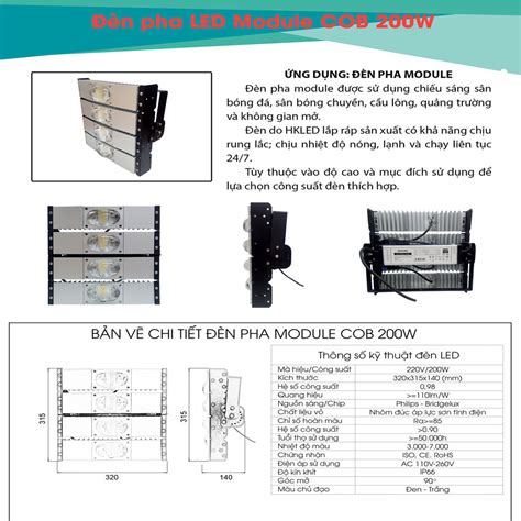 Đèn Pha LED Module 200W Philips LSDPMPL200 COB