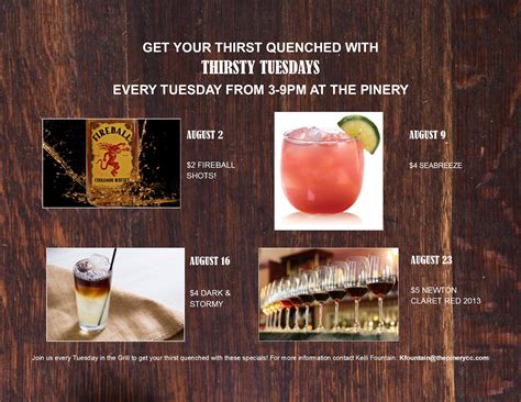 Thirsty Tuesday | The Pinery Country Club | 2016-08-02