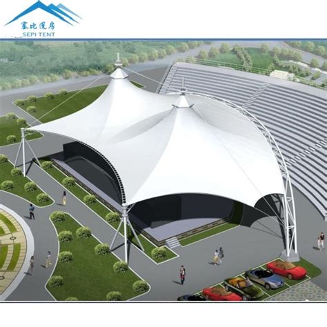 Ptfe Pvdf Tensile Fabric Roof Outdoor Sports Shade Membrane Structure