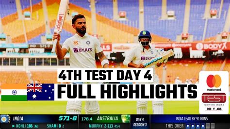 India Vs Australia 4th Test Day 4 Highlights Ind Vs Aus 4th Test Day 4 Highlights Virat Kohli