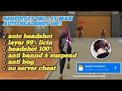 Regedit Ff Ios Auto Headshot Script Ios Anti Bannd Youtube