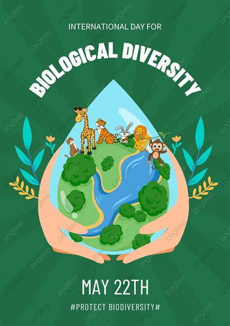 Biodiversity Green Poster Hands Hugging Earth Vector Image, 55% OFF