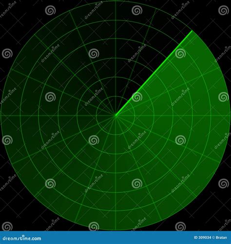 Schermo Radar Verde Illustrazione Di Stock Illustrazione Di Schermo