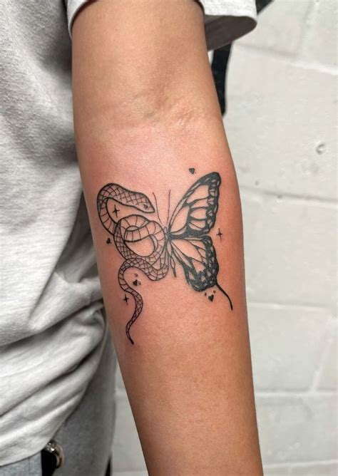 Butterfly Snake Tattoo Bookish Tattoos Dope Tattoos For Women