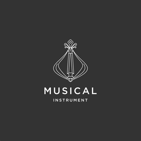 Sasando Indonesia Traditional Musical Instrument Logo Icon Design