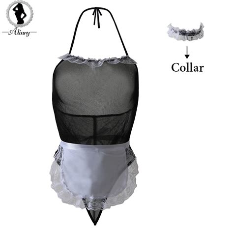 New Arrive Sexy Lingerie Cosplay Maid Erotic Lingerie Black Lace