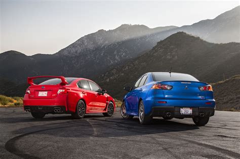 The End Of A Rivalry Mitsubishi Lancer Evolution MR And Subaru WRX STI