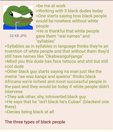 Anon Learns From Black People Greentext