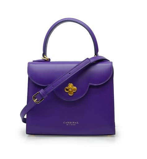 First Lady Diamond purple leather handbag | Cardinal - Milano