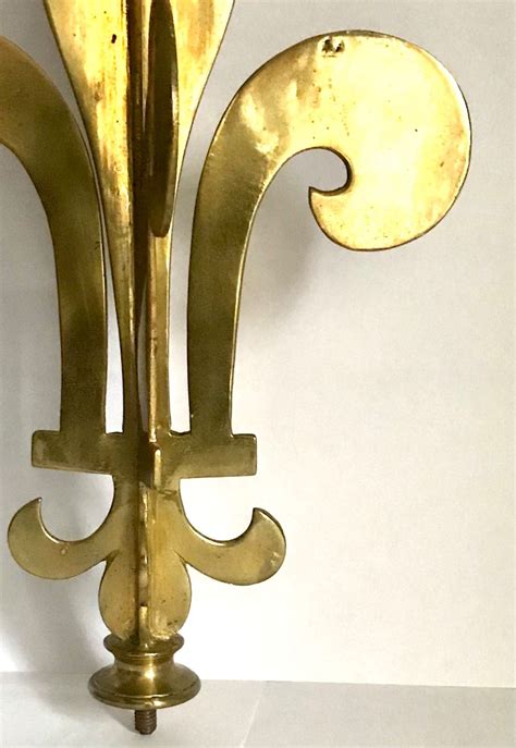 Fleur De Lys En Bronze Dor H Raldique Royaut Antikeo