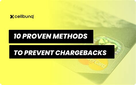 Proven Methods To Prevent Chargebacks Boost Security Cellbunq