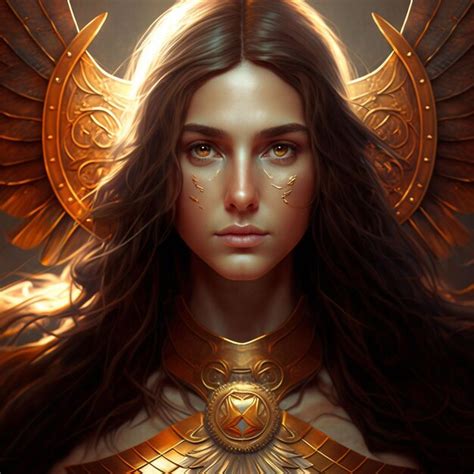 Premium Photo A Woman With Golden Wings And Gold Wings Is Shown