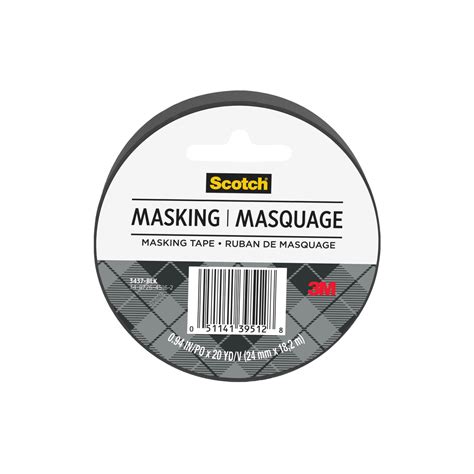 Scotch® Expressions Masking Tape 3437 Blk 94 In X 20 Yd 24 Mm X 18