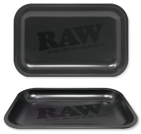 Raw Black Matte Metal Rolling Trays Available For Sale Online Or Our