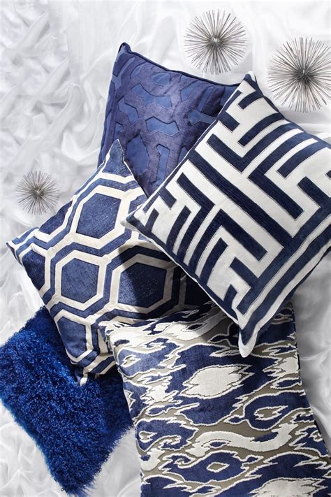 Sleek Sapphire Pillows Throw Pillows Living Room Bedroom Pillows Living Room Decor Bedroom