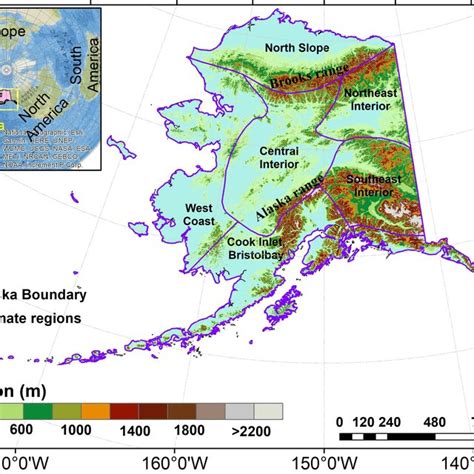 Elevation map of Alaska. | Download Scientific Diagram