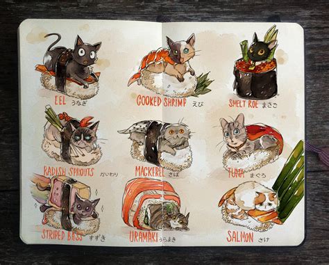 Sushi Cats By Picolo Kun On Deviantart