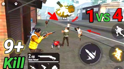 1 VS 4 In Clash Squad FREE FIRE Free Fire Gameplay YouTube