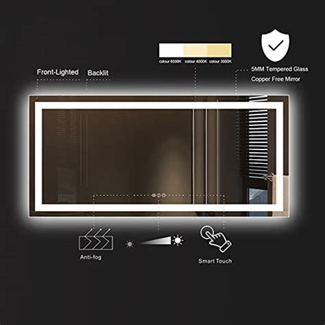 Amorho X Led Bathroom Mirror For Wall Backlit Front Lighted