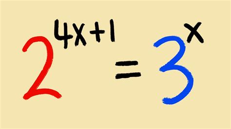 Solving Exponential Equations With Different Bases Youtube