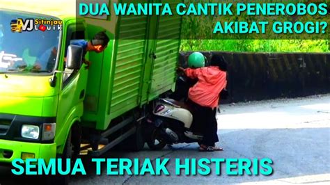 TEREKAM JELAS DETIK DETIK DUA CEWEK DISEREMPET TRUK BOX SAAT BERUSAHA