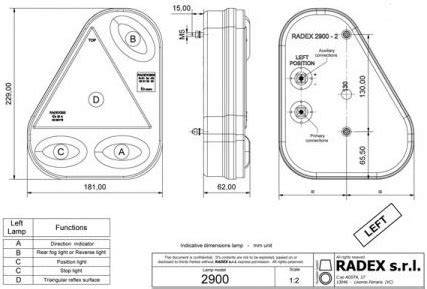 Radex R Ckleuchte Links X X Mm Mit P Steckeranschluss