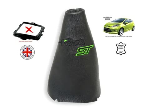 SOUFFLET LEVIER DE Vitesse Pour Ford Fiesta 08 13 Cuir Fiesta ST Vert