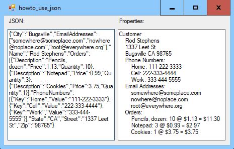 C Helper Use JSON To Serialize And Deserialize Objects In C