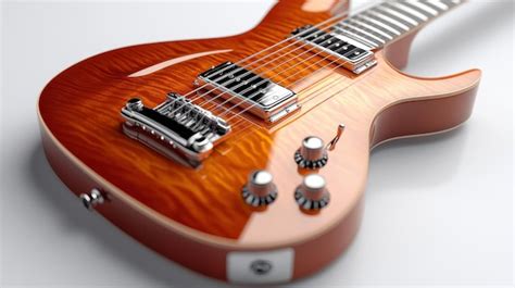 closeup view   electric guitar   vibrant glossy finish