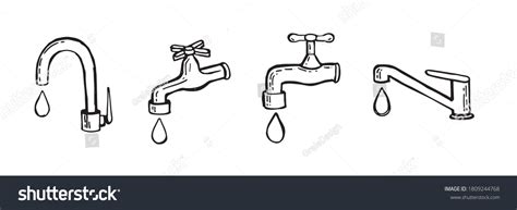 Water Tap Drop Vector Illustration Stock Vector Royalty Free