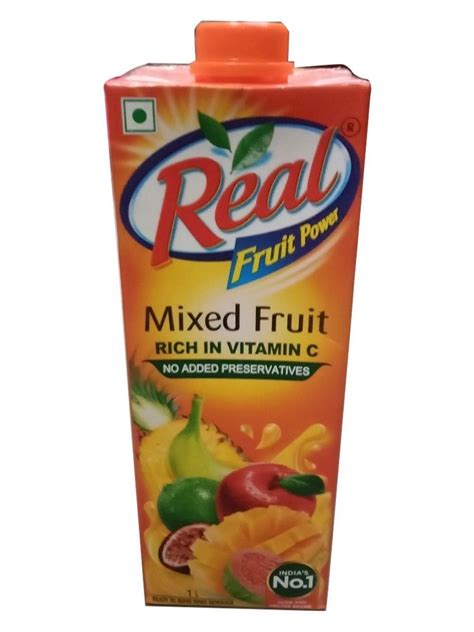 Red Real Mixed Fruit Juice Packaging Size L Packaging Type Box At