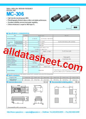 MC 306 Datasheet PDF List Of Unclassifed Manufacturers