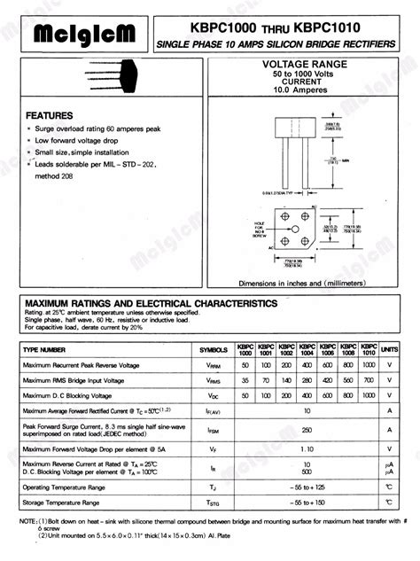 Complete Guide to Understanding Diode Bridge Rectifier Datasheets