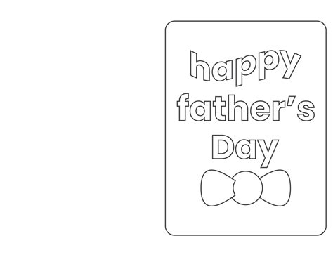 Free Printable Father's Day Cards for Kids to Color - Happy Toddler