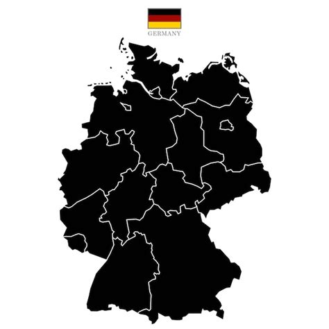 Deutschland Kartenhintergrund Mit Staaten Deutschland Karte Isoliert