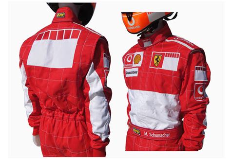 Michael Schumacher 2006 Bar Code Racing Suit Ferrari Gphelmet