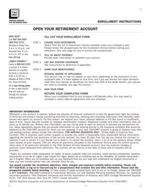 Fillable Online Fordham Tiaa Cref Retirement Annuity Enrollment Form