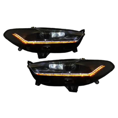 LED DRL Farovi za Ford Mondeo MK5 2013 2016 Dynamic Žmigavci Black