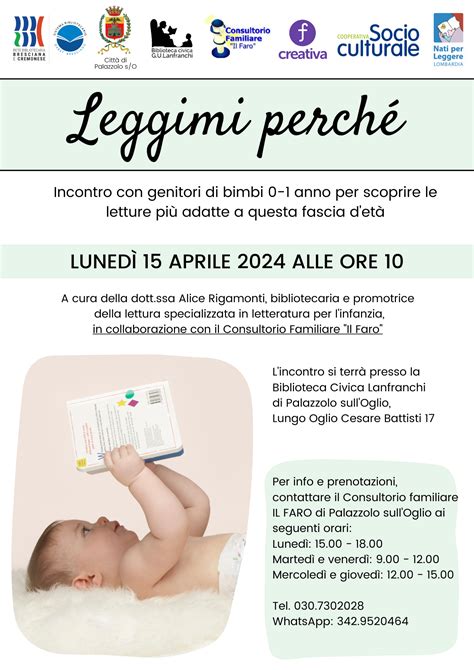 Nati per Leggere Leggimi perché incontro con i genitori di bambini 0