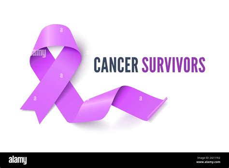 Cancer Survivors Awareness Day Banner Realistic Vector Lavender